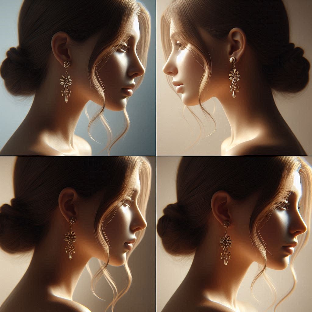 Sparkling Dual-Tone Diamond & Pink Sapphire Drop Earrings (Copy) (Copy) - Image 2