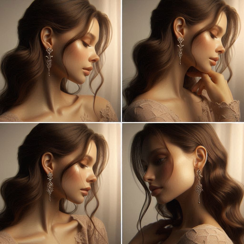 Sparkling Dual-Tone Diamond & Pink Sapphire Drop Earrings (Copy) (Copy) - Image 3